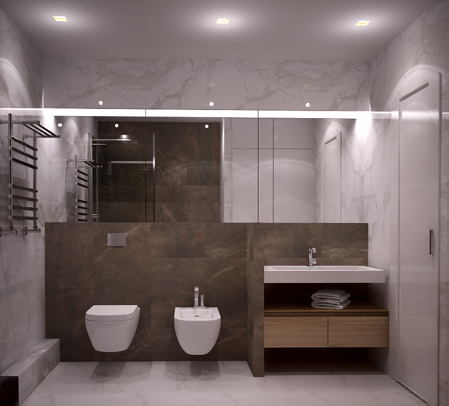 Квартира с арт-объектом из мрамора