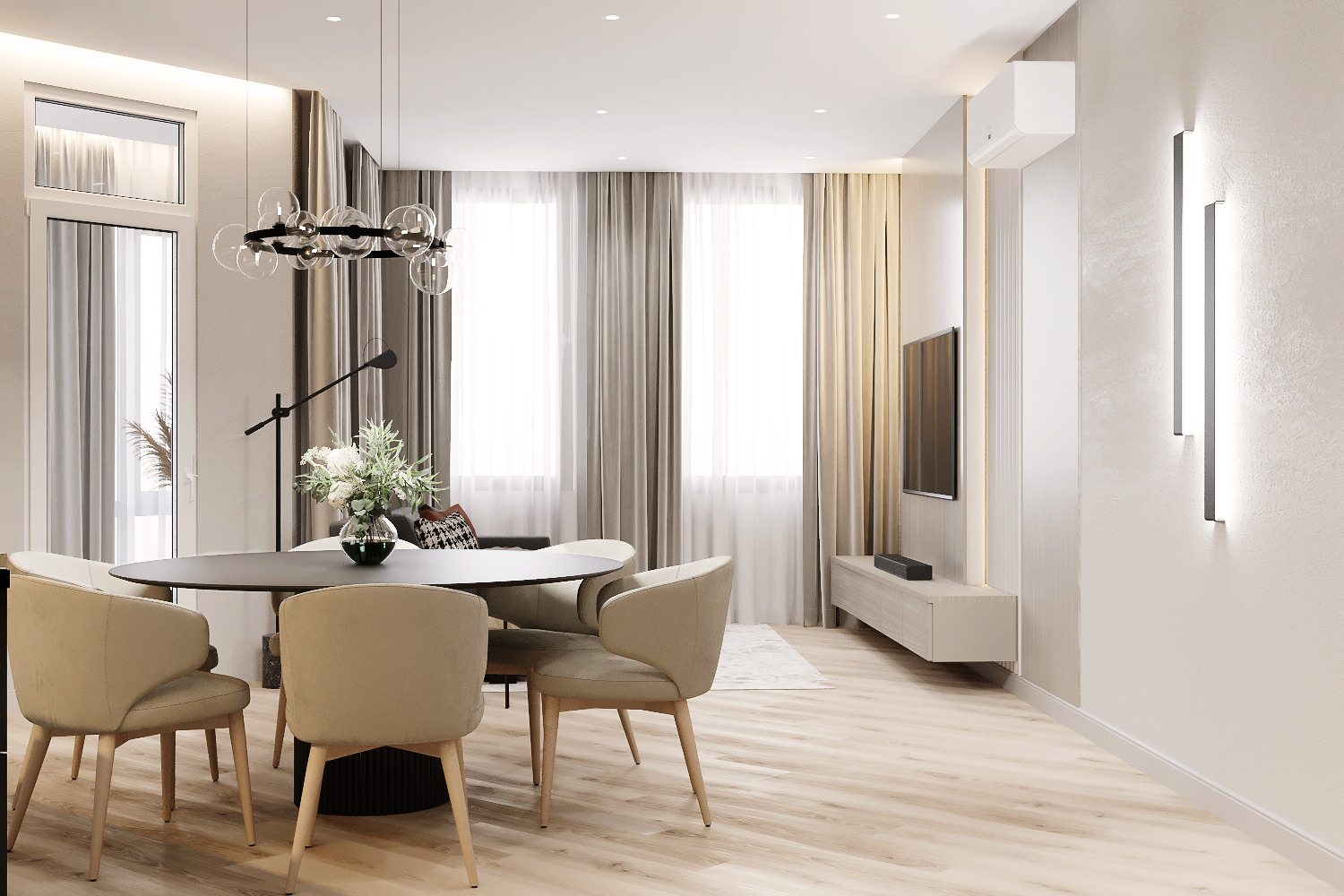 Minimalist apartment 120 m2