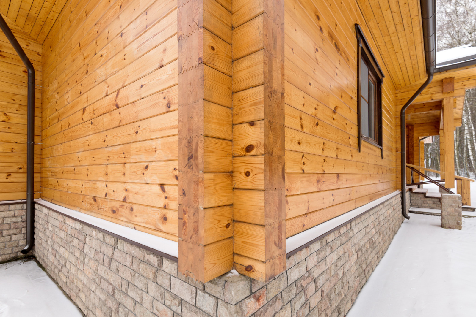 Дом из клееного бруса по проекту "Занино"