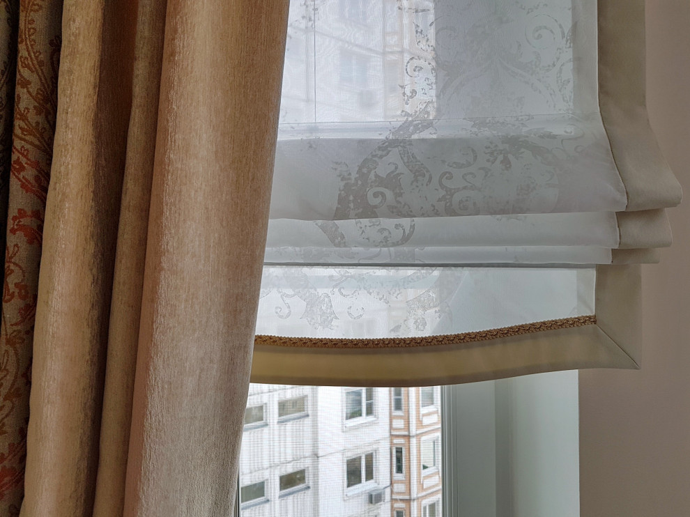 Римские шторы в разных проектах