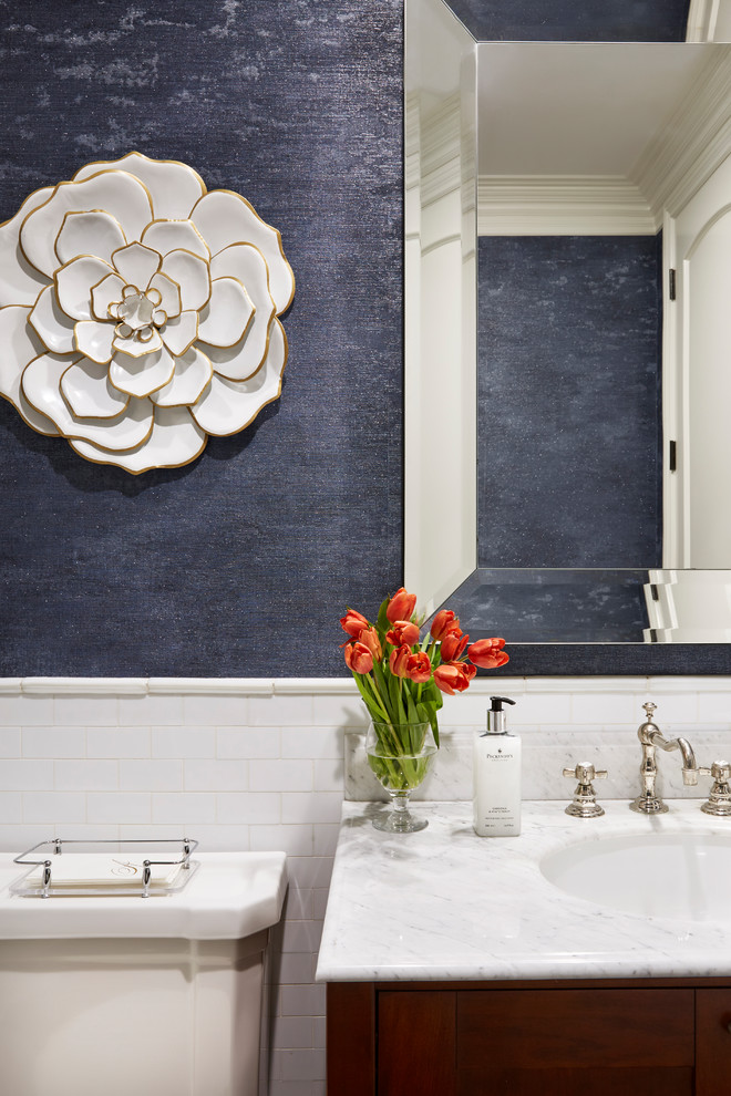 Powder room - traditional powder room idea in Los Angeles