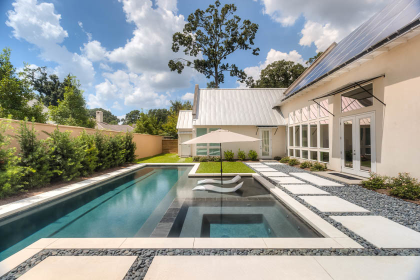 Inspiration for a modern pool in New Orleans.