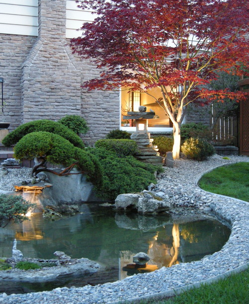 Jardin Zen Japonais Harmonie De Rochers Sable Ratissé Et Feuillage Soigné