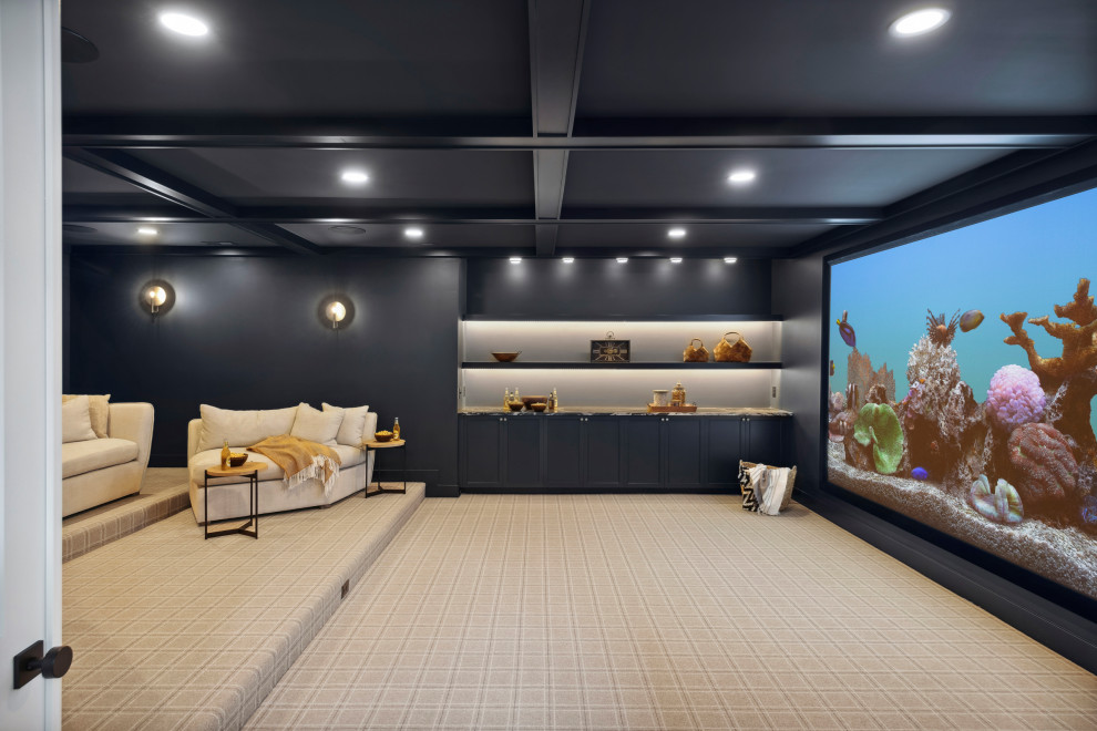 Modern Tudor - Modern - Home Theater - Minneapolis - by Haus of Rowe ...