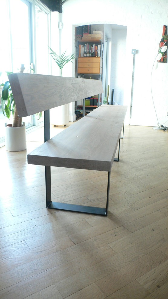 Limed Oak Bench - Industrial - London - by Graham Smith Making