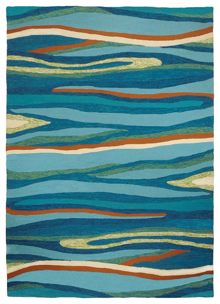 JellyBean Accent Rug Ocean Waves Contemporary Area Rugs by Uber