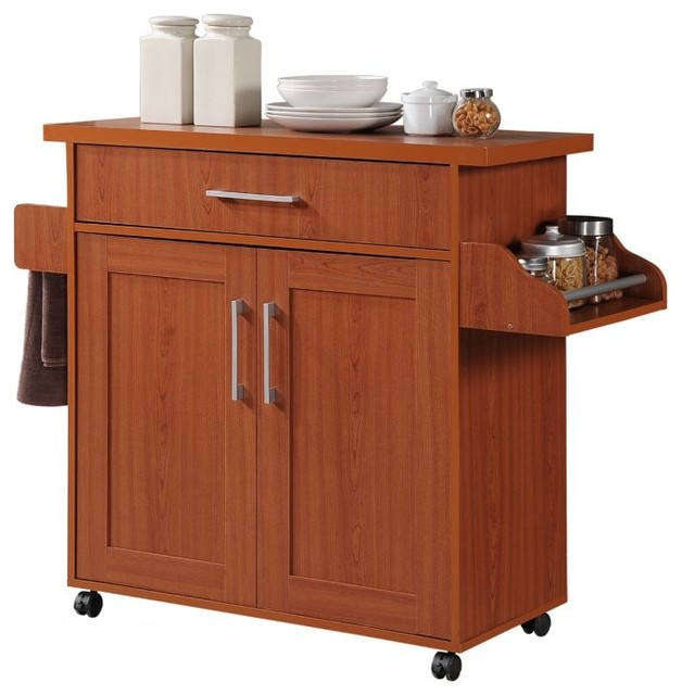 Microwave Cart Transitional Kitchen Islands And Kitchen Carts By   Home Design 