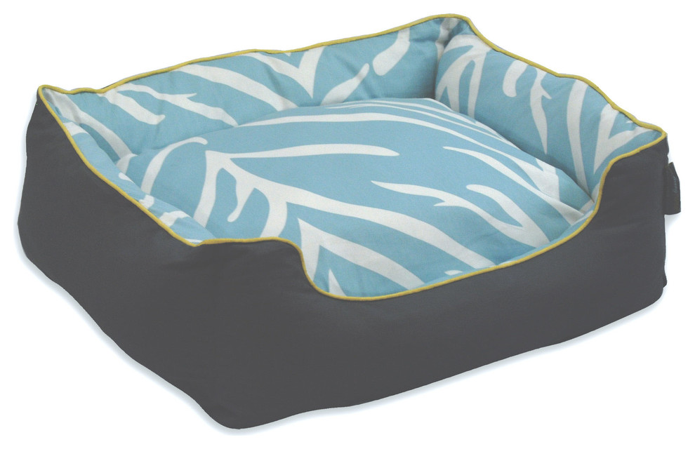 Nature Collection - Zebra Series Couch Bed Cream on Turquoise