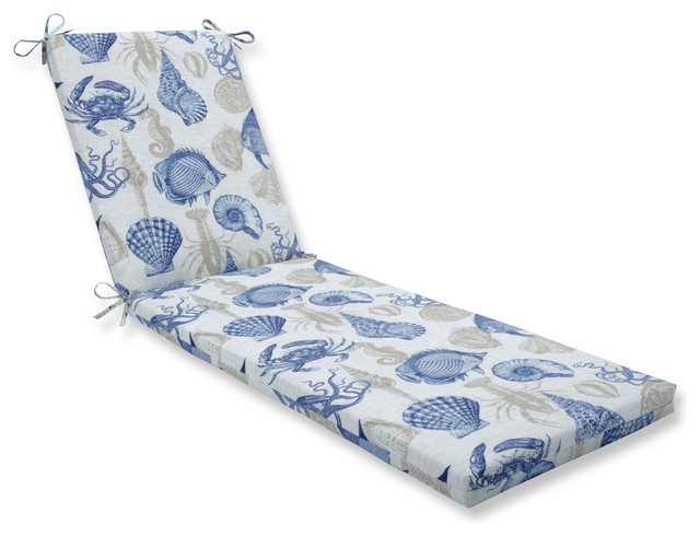 Sealife Marine Oversized Chaise Cushion Beach Style Outdoor Sealife Marine Oversized Chaise Cushion Beach Style Outdoor Lounges By Pillow Perfect Inc