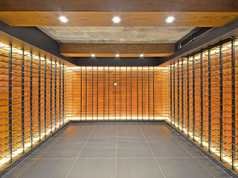 Modern wine cellar in Brisbane.