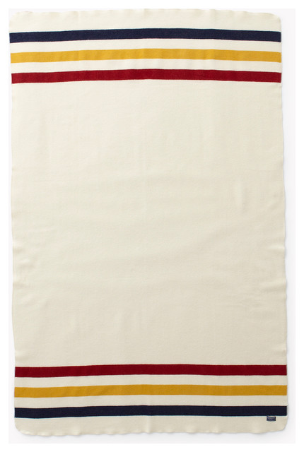 Revival Stripe Wool Blanket KING SIZE Faribault Woolen Mill Co Bone Multi Revival Stripe Wool Blanket KING SIZE Faribault Woolen Mill Co Bone Multi