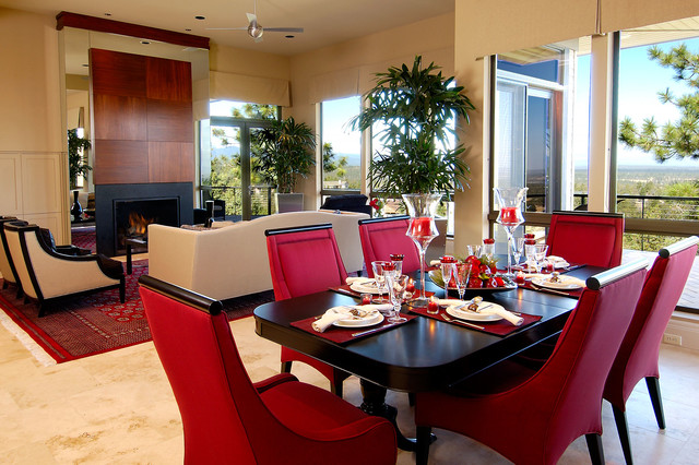 Red Dining Room klassisch-modern-esszimmer