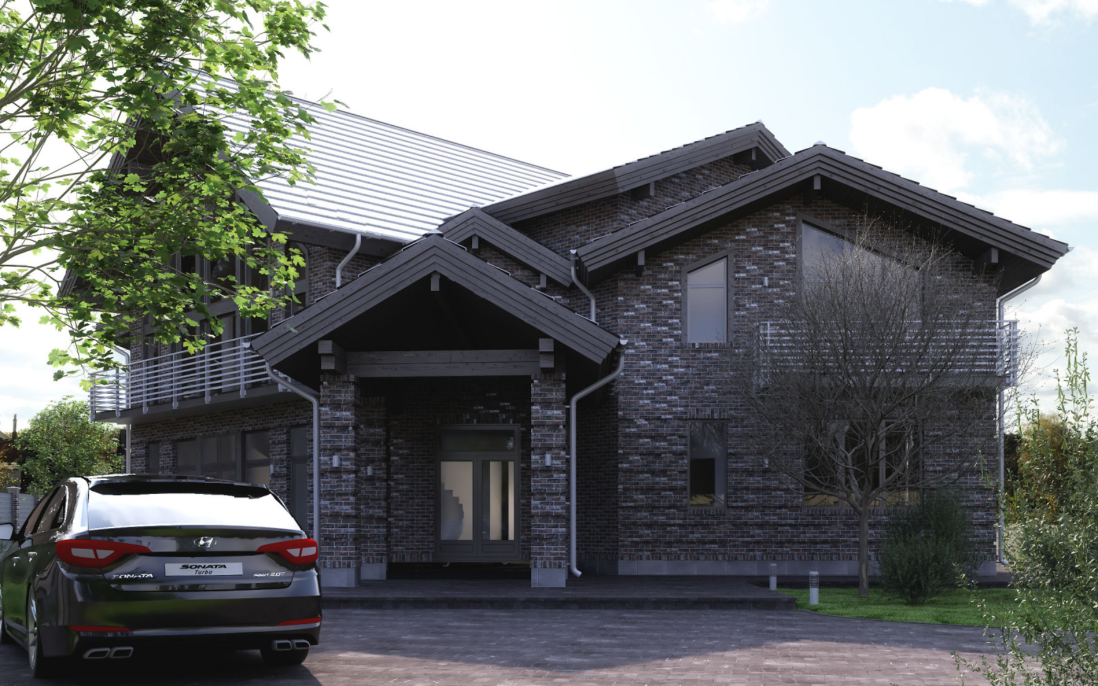 Финский дом с огромной двусветной гостиной