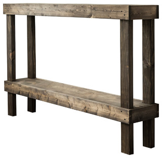 Rustic Luxe Wooden Sofa Table By Del Hutson Designs Dark Walnut Rustic Luxe Wooden Sofa Table By Del