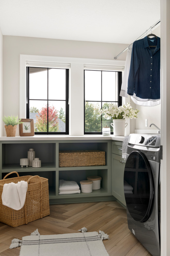 Laundry room - french country laundry room idea in Minneapolis