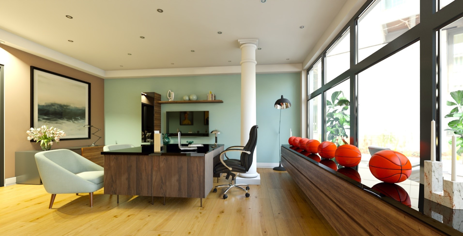 Loft 300 m² dans un immeuble d'affaires réhabilité.