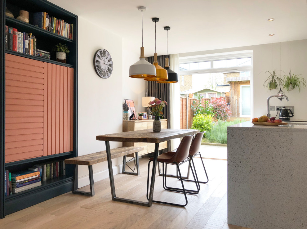 Photo of a contemporary dining room in Other.