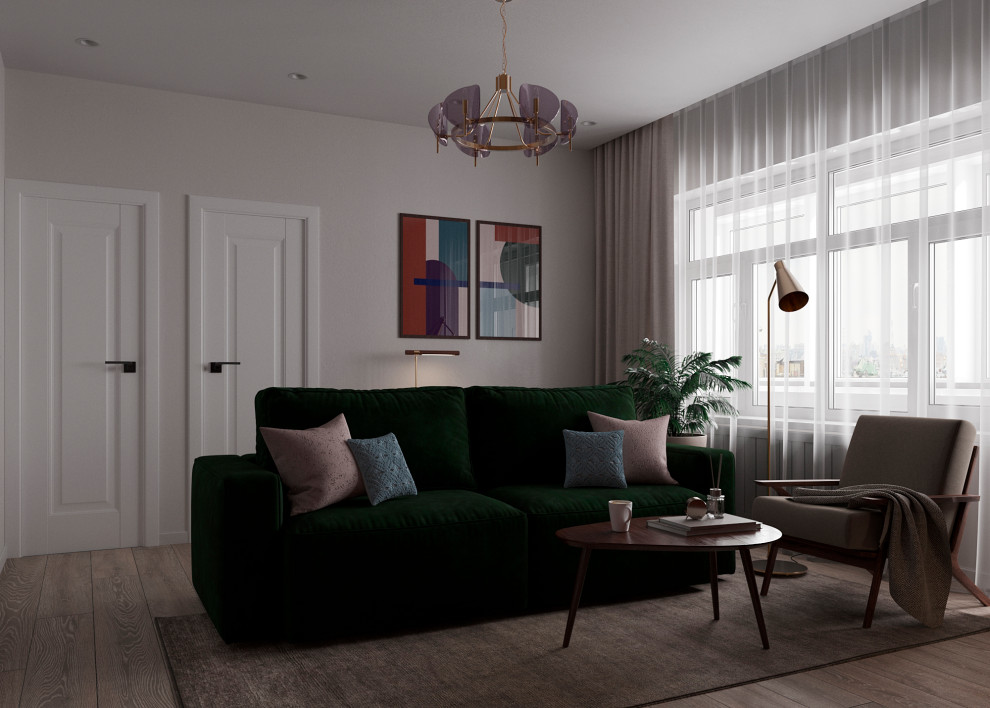 Гостиная с цветовыми акцентами