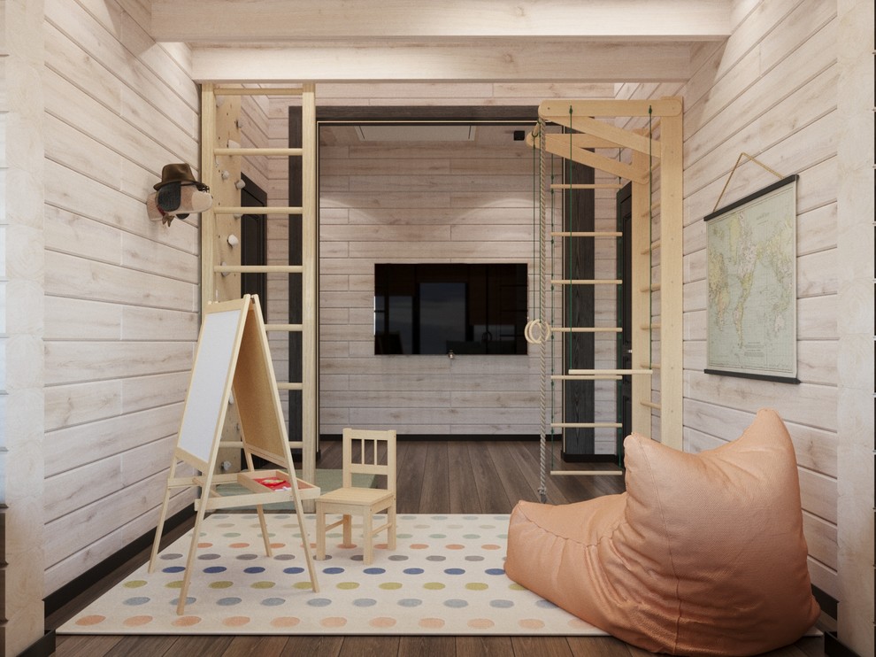 Интерьер жилого дома из клееного бруса  г. Владивосток