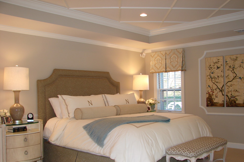 Inspiration for a traditional bedroom in Boston.