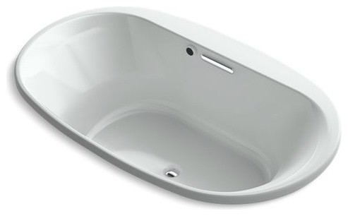 Kohler Underscore Oval 72"x42" Drop-In Bath With Bask Heated Surface, Ice Gray