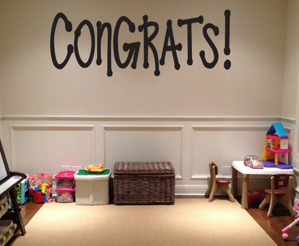 Congrats! Vinyl Wall Decal ce025congratsviii, 10 in. - Contemporary ...
