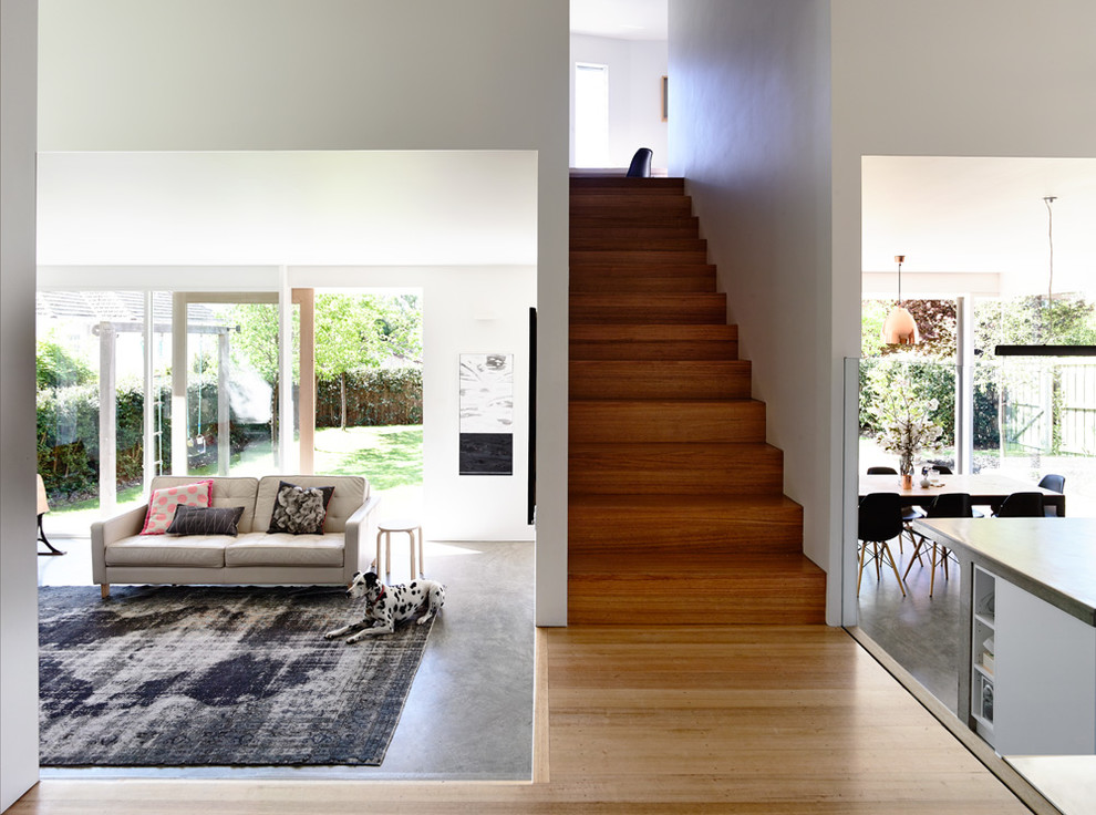 Example of a trendy home design design in Hobart