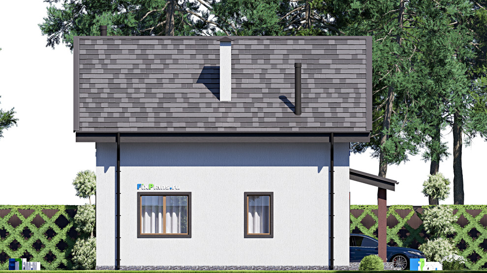 Проект дома с мансардой 10х10 м S128м2 F-18098