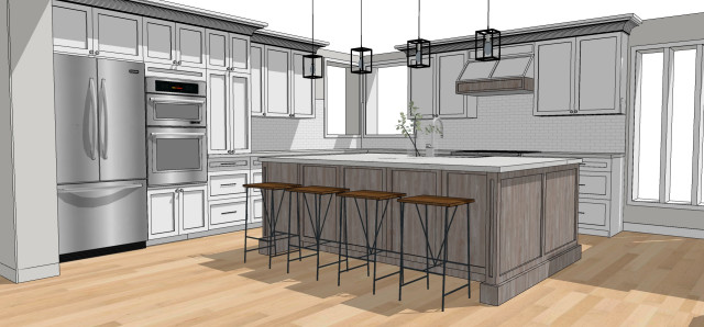 3D Rendering: Kitchen Design rendering