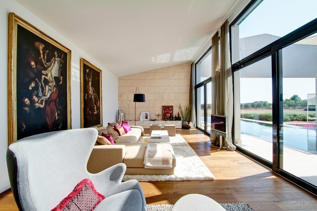 Modern Mallorcan Villa contemporary-vardagsrum
