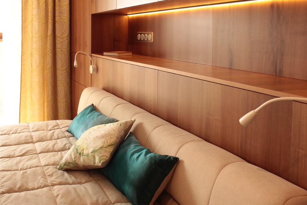 Спальня. Реализация. Квартира для молодых и успешных.