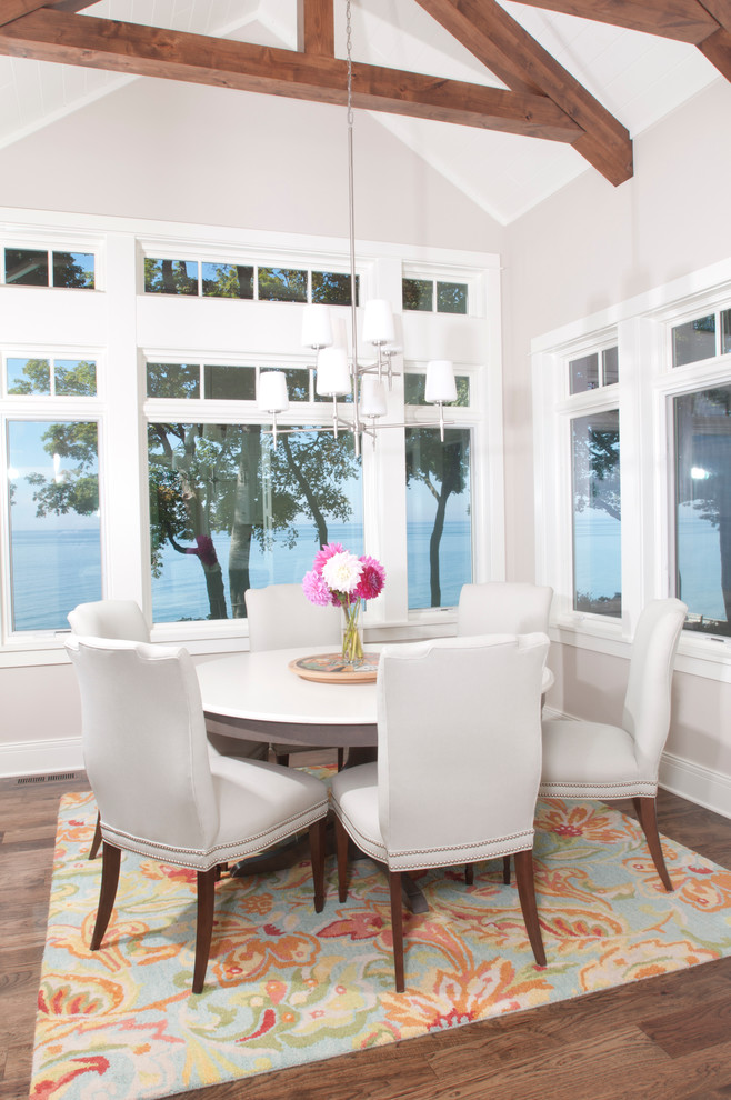 Beach style dining room in Grand Rapids.