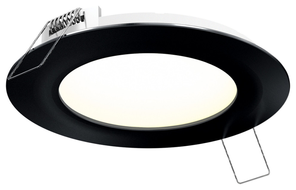 DALS Lighting Color Temperature Changing 6" Round Panel Light, Black