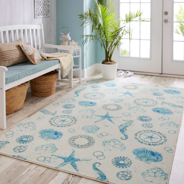 Mohawk Home Seaside Splash Water 5' x 8' Area Rug, 5' x 8' Beach