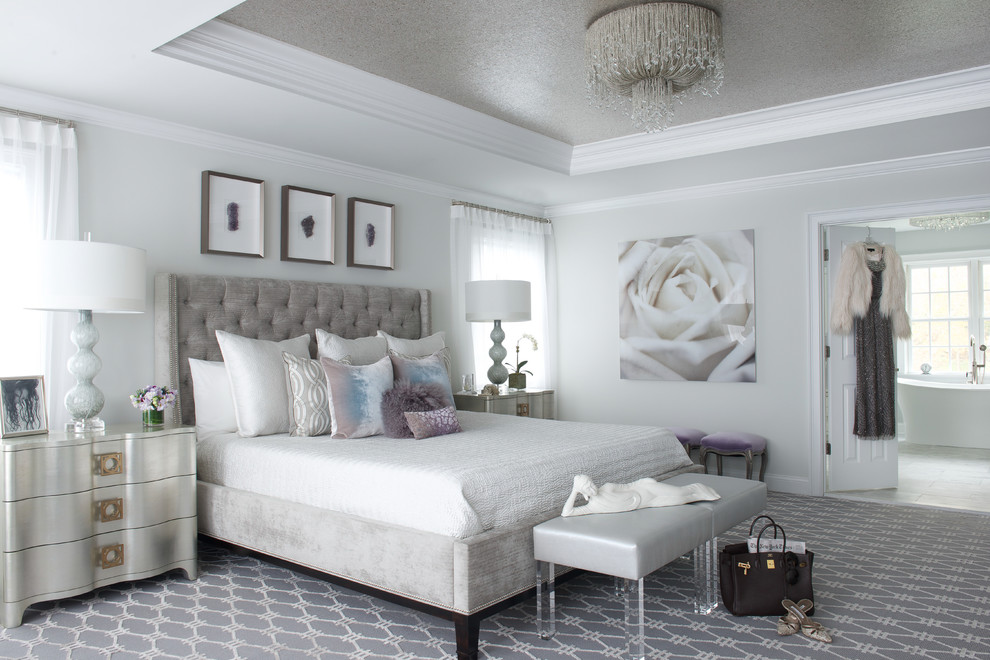 Inspiration for a transitional bedroom remodel in New York