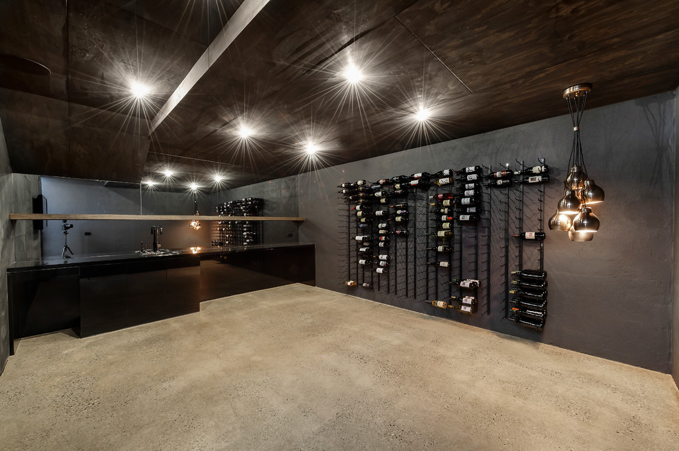 Inspiration for a contemporary wine cellar in Melbourne.