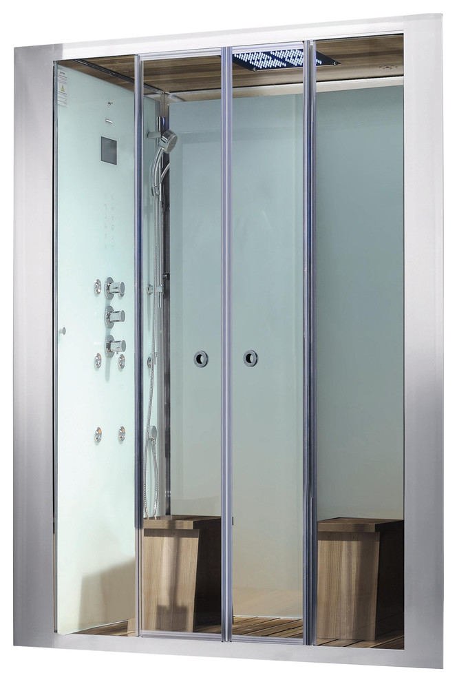 Athena Retrofit Steam Shower, 59"x36"x87" Contemporary Steam