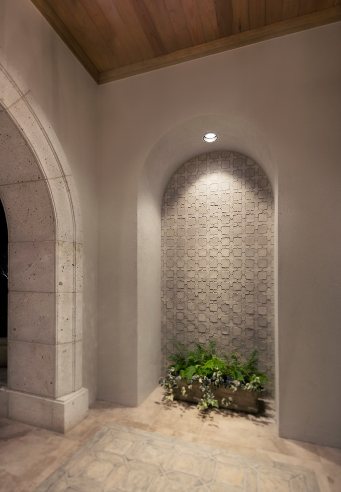 Large transitional foyer photo in Austin
