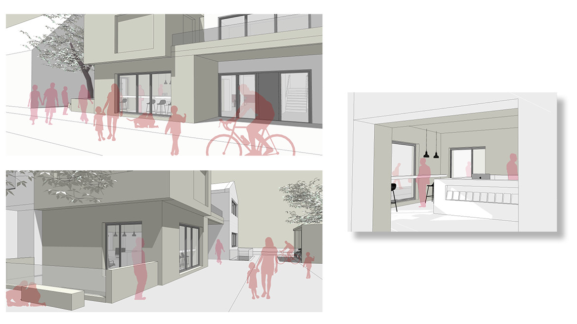 EBW Showroom Erweiterung Eingang Bildungsstätte Büro Planung Präsentation Umplanung Modernisierung Interior Design NRW Krefeld Duisburg Architektur Innenarchitektur Gestaltung 3D Machbarkeitsstudie