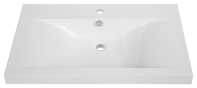 32 Solid Surface Resin Streamline K 098 Slsitrc 32 Vanity Top Contemporary Bathroom Sinks By Streamline