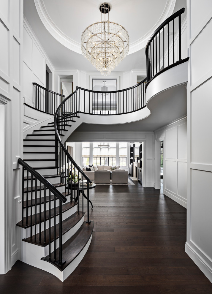 Inspiration for an expansive traditional foyer in Detroit.