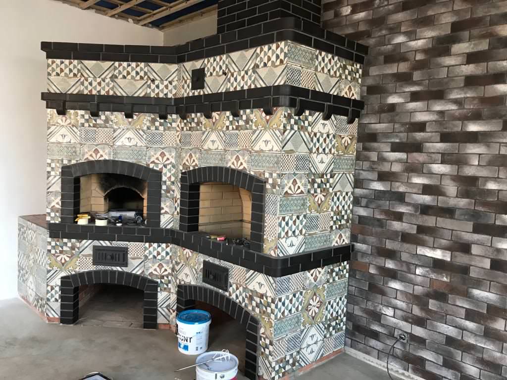 Барбекю комплекс с русской печью и мангалом