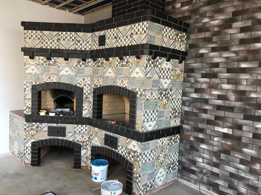 Барбекю комплекс с русской печью и мангалом