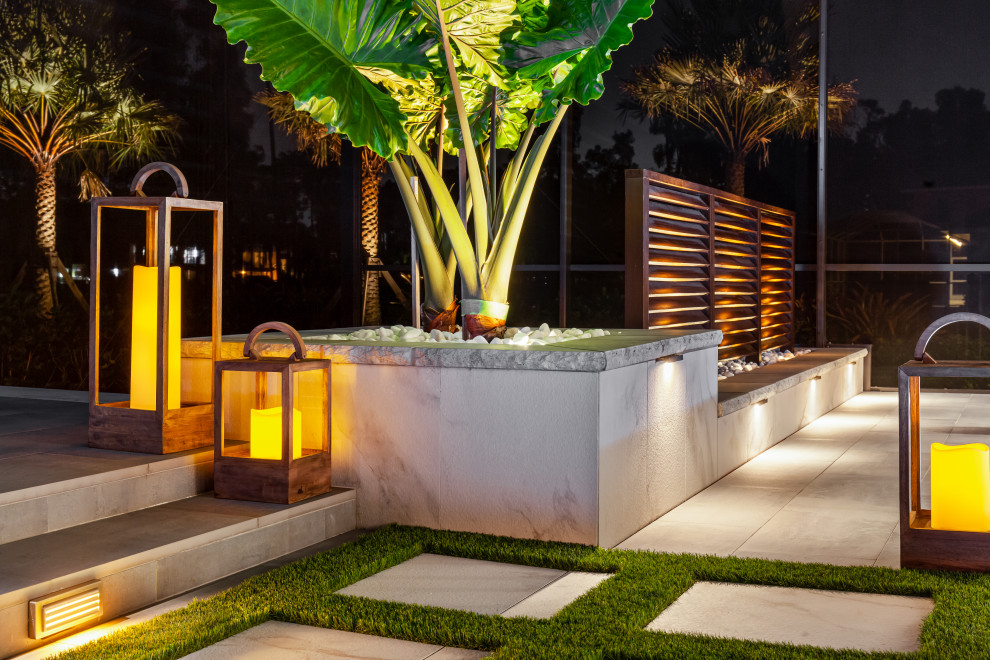 1980's Renovated Ranch Modern Patio Miami by Knaak Design Group