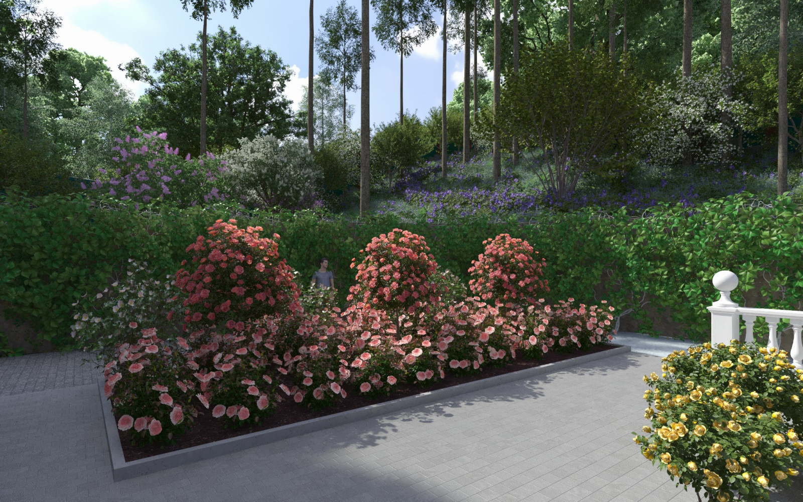 Участок с перепадом 20 м