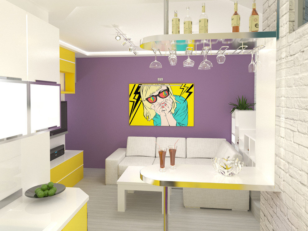 Поп-арт для музыканта 37 кв.м. ЖК АРТ