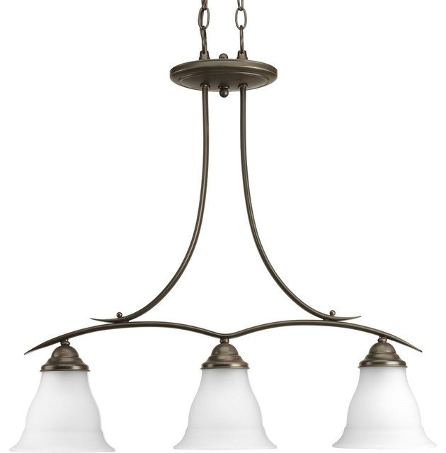 Progress Lighting Trinity 3 Light Linear Chandelier Traditional Progress Lighting Trinity 3 Light