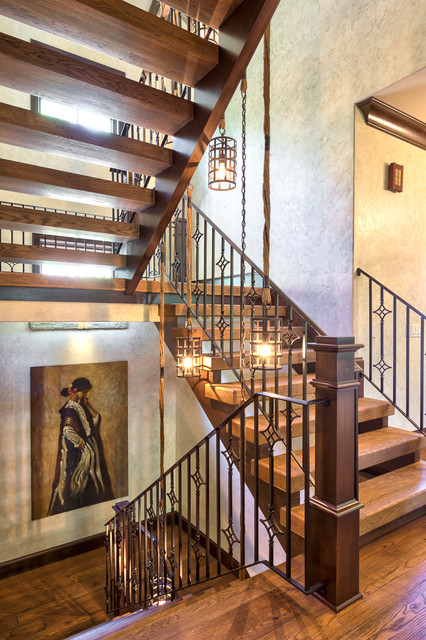 Timber Trail rustico-escalera