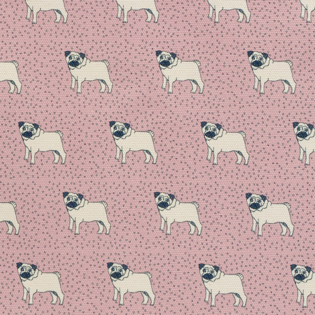 dotty pug printed canvas