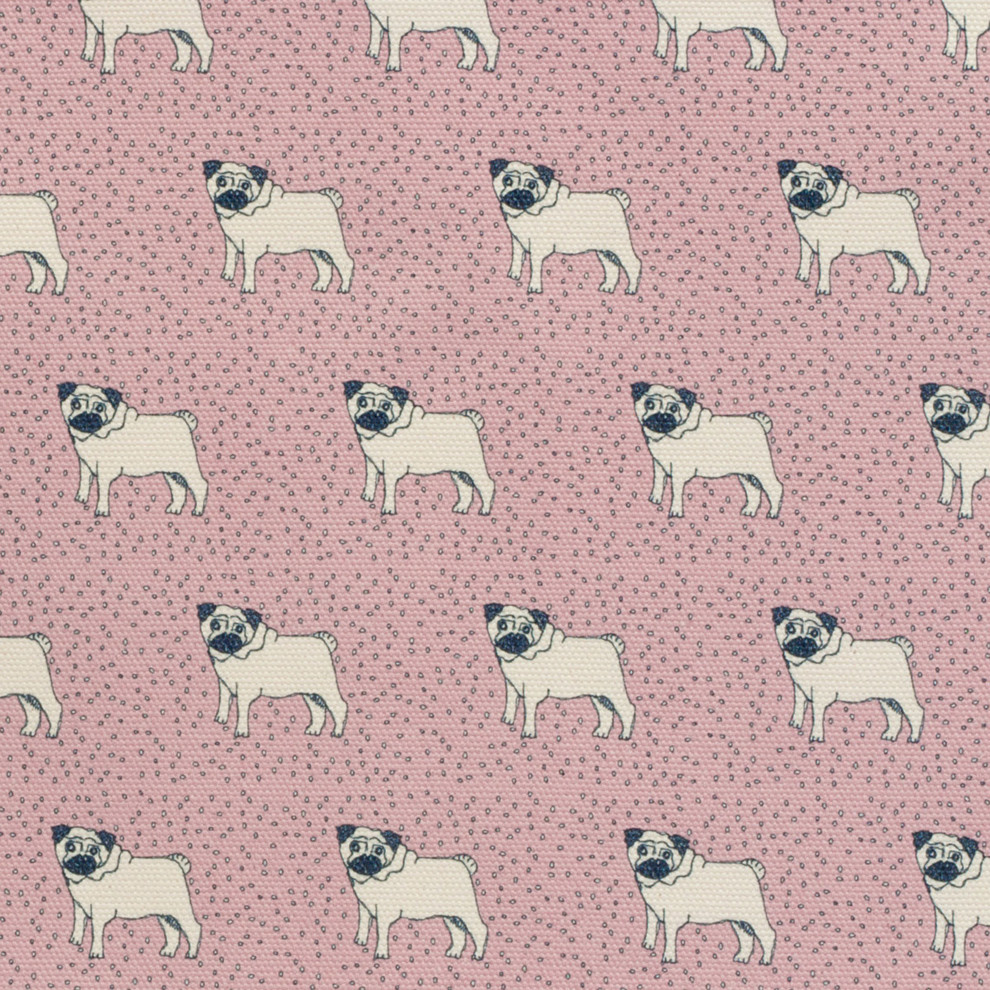 dotty pug printed canvas